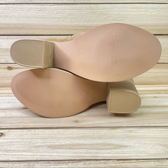 COCONUTS BY MATISSE Womens Kim Fringe Side Zip Suede Leather Tan Booties 8M - Picture 9 of 11